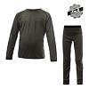 SENSOR MERINO AIR SET tricou cu maneca lunga + pantaloni copii verde olive
