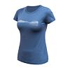 SENSOR MERINO AIR HILLS tricou dama maneca scurta albastru riviera