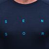 SENSOR MERINO BLEND TYPO tricou bărbătesc cu mânecă scurtă albastru intens