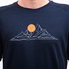 SENSOR MERINO BLEND MOON tricou bărbătesc cu mânecă scurtă albastru adânc