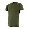 SENSOR MERINO ACTIVE tricou barbatesc maneca scurta verde safari
