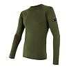 SENSOR MERINO ACTIVE tricou barbatesc cu maneca lunga verde safari