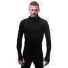 SENSOR MERINO DF tricou barbatesc cu maneca lunga cu gluga, negru