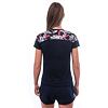 SENSOR COOLMAX IMPRESS tricou damă cu mânecă scurtă deep blue/frunze