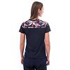 SENSOR HELIUM tricou de damă cu mânecă scurtă, deep blue/frunze
