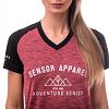 SENSOR CYKLO CHARGER tricou de damă cu mânecă scurtă largi roz/negru