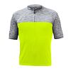 SENSOR CYKLO MOTION tricou bărbătesc cu mânecă scurtă cu fermoar complet galben neon/gri