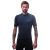 SENSOR COOLMAX RACE tricou bărbătesc cu mânecă scurtă cu fermoar complet albastru intens