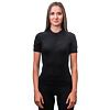 SENSOR COOLMAX RACE Tricou de damă cu fermoar complet mâneci scurte negru adevărat