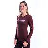 SENSOR MERINO AIR HILLS tricou dama cu maneca lunga rosu port