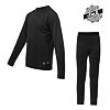 SENSOR MERINO ACTIVE SET tricou cu maneca lunga pentru juniori + pantaloni scurti negri