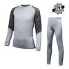 SENSOR MERINO IMPRESS SET camasa cu maneca lunga + pantaloni copii gri/maori