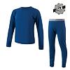 SENSOR MERINO AIR SET camasa cu maneca lunga copii + pantaloni albastru inchis