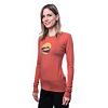 SENSOR MERINO ACTIVE TRIGLAV tricou damă cu mânecă lungă terracotta