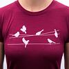 SENSOR MERINO ACTIVE SONGBIRDS tricou damă cu mânecă scurtă violet