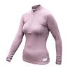 SENSOR MERINO DF tricou damă cu mânecă lungă cu fermoar violet mistic