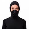 SENSOR MERINO DF tricou dama cu maneca lunga cu gluga, negru