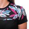 SENSOR COOLMAX IMPRESS tricou dama cu maneca scurta negru/frunze