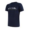 SENSOR MERINO ACTIVE MOUNTAINS tricou bărbătesc cu mânecă scurtă albastru intens