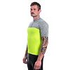 SENSOR CYKLO MOTION tricou bărbătesc cu mânecă scurtă cu fermoar complet galben neon/gri