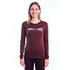 SENSOR MERINO AIR HILLS tricou dama cu maneca lunga rosu port