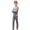 SENSOR MERINO ACTIVE SET camasa copii cu maneca lunga + pantaloni gri