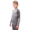 SENSOR MERINO IMPRESS SET camasa cu maneca lunga + pantaloni copii gri/maori