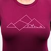 SENSOR COOLMAX TECH GEO MOUNTAINS tricou damă cu mânecă scurtă violet