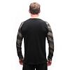 SENSOR MERINO BLEND IMPRESS tricou bărbătesc cu mânecă lungă negru/perie