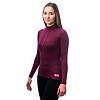 SENSOR MERINO DF tricou dama maneca lunga fermoar lilla