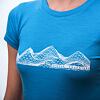 SENSOR MERINO ACTIVE MOUNTAINS tricou dama cu maneca scurta albastru