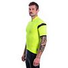 SENSOR CYKLO COOLMAX CLASSIC tricou bărbătesc cu mânecă scurtă cu fermoar complet galben neon