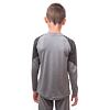 SENSOR MERINO IMPRESS SET camasa cu maneca lunga + pantaloni copii gri/maori