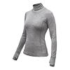 SENSOR MERINO BOLD tricou de damă cu mânecă lungă cu decolteu, gri rece