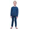 SENSOR MERINO AIR SET camasa cu maneca lunga copii + pantaloni albastru inchis