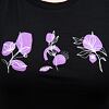 SENSOR MERINO AIR BLOOM tricou dama cu maneca scurta, negru
