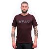 SENSOR MERINO BLEND ELEMENTS tricou bărbați cu mânecă scurtă port roșu