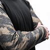 SENSOR MERINO BLEND IMPRESS tricou bărbătesc cu mânecă lungă negru/perie