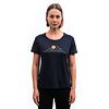 SENSOR MERINO BLEND MOON tricou dama maneca scurta albastru intens