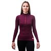 SENSOR MERINO DF tricou dama maneca lunga fermoar lilla