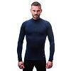 SENSOR MERINO DF tricou bărbătesc cu mânecă lungă cu fermoar albastru intens