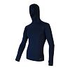 SENSOR MERINO DF tricou bărbătesc cu mânecă lungă și glugă albastru intens