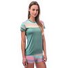 SENSOR COOLMAX IMPRESS tricou damă cu mânecă scurtă mentă/dungi