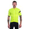 SENSOR CYKLO COOLMAX CLASSIC tricou bărbătesc cu mânecă scurtă cu fermoar complet galben neon
