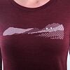 SENSOR MERINO AIR HILLS tricou dama cu maneca lunga rosu port