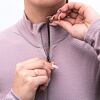 SENSOR MERINO DF tricou damă cu mânecă lungă cu fermoar violet mistic