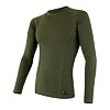 SENSOR MERINO DF tricou barbatesc cu maneca lunga verde safari