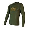 SENSOR MERINO DF CAMP tricou barbatesc cu maneca lunga verde safari