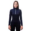 SENSOR MERINO UPPER hanorac de dama cu fermoar scurt albastru intens