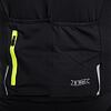 SENSOR CYKLO COOLMAX CLASSIC tricou bărbătesc cu mânecă scurtă cu fermoar complet negru